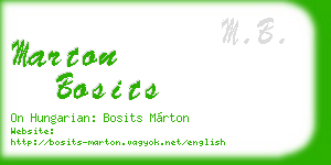 marton bosits business card