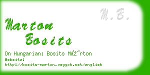 marton bosits business card